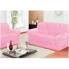 Kit capa para sofá 2 e 3 lugares ( lisa / coladinha ) malha gel - exce