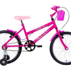 Bicicleta Aro 20 Infantil Mtb Girl com Roda Lateral Pink
