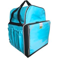 Mochila Bag Térmica Para Delivery de Pizza Reforçada Com Isopor Laminado - Preta
