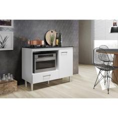 Balcão Multiuso Para Cooktop Fit Branco Branco Uv Nicioli
