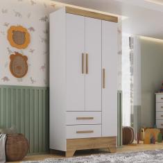 Guarda Roupa Infantil 3 Portas e 2 Gavetas Tic Tac