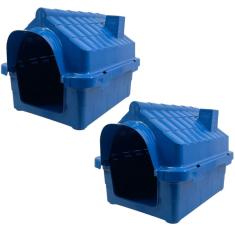 2x Casinha Cristino Tam. N1 Pet Cachorros Cães Casa Plástico Resistente
