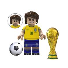 Boneco jogador futebol seleção fifa blocos de montar - BLOCO DE MONTAR