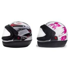 Capacete San Marino Branco Automático Moto Masculino Feminino, M 56 / 