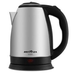 Britania Chaleira Eletrica 1.8L BCH02PI 127V, 110V, 1,8L, Prata e Pret