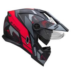 Capacete Masculino Bieffe B-Trail Conquest Preto Fosco Moto, Preto Ver