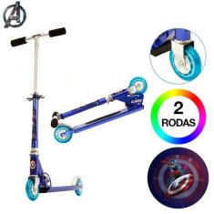 Patinete Scooter Captain America Infantil Azul de Alumínio - DM Radica