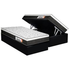 Cama Box Baú Solteiro: Colchão Anatômico Plumatex Falcon Ultra Firme +