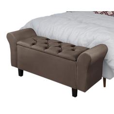 Recamier Baú Banco Divã Moderno Lara 1,50m Cores Sala Quarto Sapateira