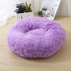 Cama para cães de gato, cama para animais de estimação para cães pequenos, camas de almofada para animais de estimação para dormir melhoradas e aconchegantes, antiderrapante lavável à máquina, diâmetro da luz 24 cm