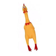 Brinquedo Galinha Grande com Som, Amarelo, 31 cm, HomePet