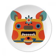 Prato de monstro de estilo chinês decorativo de porcelana Salver louças de jantar