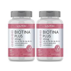 BIOTINA PLUS – 45 Mcg +COMPLEXO B+VIT C+ZINCO- LAUTON NUTRITION - 120 ...