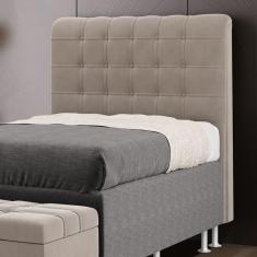 Cabeceira Dama 90 para Cama de Solteiro Sued Capuccino Aradecor