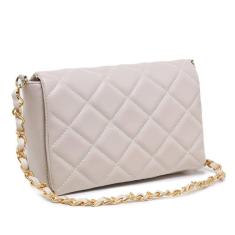 Bolsa Feminina Moda Casual Alça Corrente Transversal Costura Reforçada Fecho Imã Dia a Dia