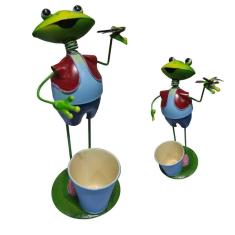 Boneco Sapo Decoraçao Jardim Balde De Flor Enfeite Quintal Varanda Ambiente Externo