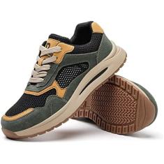 Sapatos com biqueira de aço para homens, sapatos de segurança de trabalho respiráveis, tênis com biqueira de aço indestrutível, sapatos com biqueira composta, sapatos de construção industria