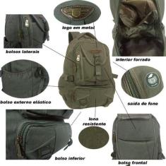 Mochila Escolar Reforçada Juvenil Kvn Ja9701 - Lona - Sss