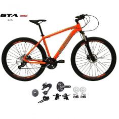 Bicicleta Aro 29 Ksw Xlt Kit 2x9 Gta Sunrun Freio Disco K7 11/36 Pedivela 24/38d Garfo Com Trava - Laranja Tam.19