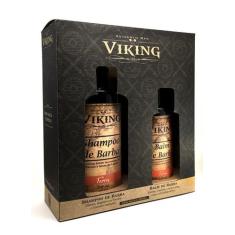 Kit Para Barba Com Shampoo E Balm  Terra  Viking