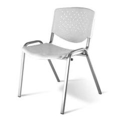 Cadeira Empilhável Linha Polipropileno Atenas Branco - Design Office