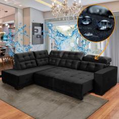 Sofá Impermeável Canto Chaise E 285 x 205 cm Retrátil Reclinável Sttil