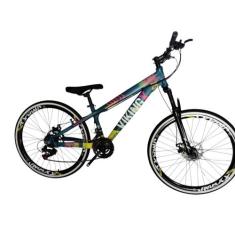 Bicicleta Aro 26 Bike Vikingx 21V Tuff 25 Freio Hidraulico Freerider Q