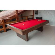 Mesa de Sinuca - 2,00x1,10 - Nelson Bilhares, Vermelho