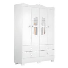 Roupeiro Infantil Cristal New 4 Portas e 4 Gavetas Tuboarte (2022), Br