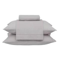 Jogo Cama Queen 4 Pcs 180 Fios Basic Percalle Bege 13 - Buddemeyer