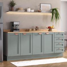 Cozinha Modulada 2 Peças com Tampo 2 Balcões Arizona CabeCasa MadeiraO