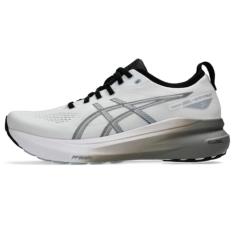 ASICS Tênis de corrida masculino Gel-Kayano 31, Branco/cinza Piedmont, 39