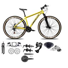 Bicicleta Aro 29 Absolute Nero 5 27v Shimano Altus K7 Pdv Mt101 Freio Hidráulico Trava Pneus Faixa-Unissex