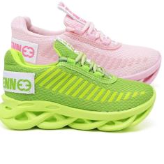 Kit 2 Tênis Infantil Menina Evoltenn Sola Trança Escolar-Feminino
