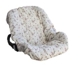 Capa de Bebê Conforto 100% Algodão - Floral Ferrugem