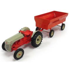 Miniatura Trator Ertl Ford 8N Com Vagão Flarebox Escala 1/16