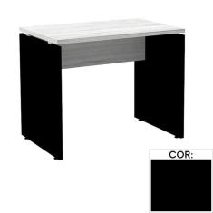 Mesa De Escritório Pé Painel Pe25 Em Mdp 90 X 60 Cm Preta Com
