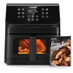 Fritadeira Elétrica Air Fryer 6L com Janela de Visualização e 12 Funções Predefinidas, 110V 1700W, COSORI, Preta