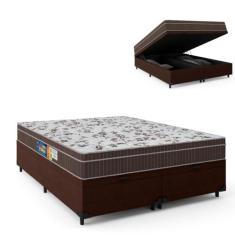 Cama Box Casal Queen Baú Colchão Espuma Orthoface Polar 158x198x66cm M