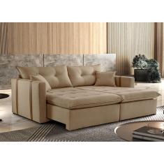 Sofa Cama e Reclinavel Lisboa 2,00m 03 Lugares Mola Ensacada Txr
