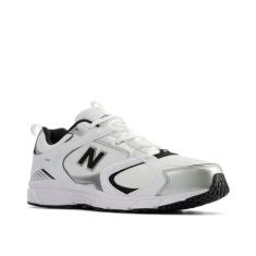 New Balance Tênis masculino 408 V1, branco/preto/prata, 37