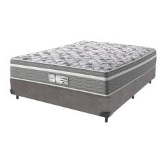 Cama Box e Colchão Evolution Molas Ensacadas Viúvo Probel,  Cinza