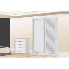 Guarda Roupa 2 Peças (1GuardaRoupa+1Cômoda) QC111 Branco (QC12) - Kapp