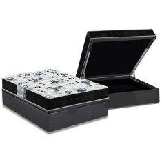 Cama Box Baú Casal: Colchão Probel D28 / Ep Prodormir Tech1000 + Base Gray(138X188)