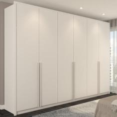 Guarda-Roupa Casal Belchior 6 Portas 6 Gavetas Neve - Panorama Móveis,