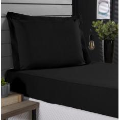 Jogo de Cama Solteiro 400 Fios Percal 02 Peças Com Aba, Antiácaro, Ant