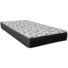 Cama Box Baú Preto E Colchão Iso100 Espuma D33 Solteiro Ortobom