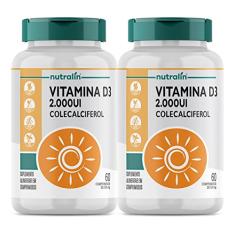 Combo 2 Vitamina D3 2000ui Sistema Imunológico 60 Capsulas Nutralin