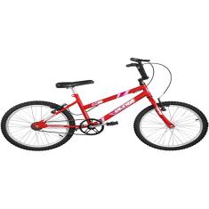 Bicicleta de Passeio Ultra Bikes Esporte Aro 20 Reforçada Freio V-Brake Infantil Juvenil Vermelho Ferrari