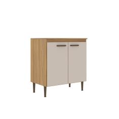 Balcão para cooktop 0,80m 2 portas Berlim Ipê Decibal